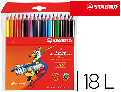 18 lápices de colores Stabilo Trio